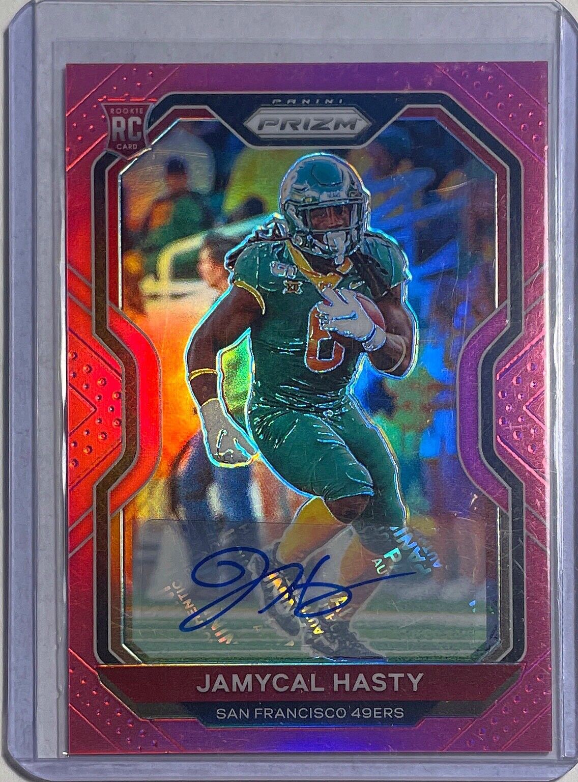 JAMYCAL HASTY 2020 PANINI PRIZM AUTO PINK PRIZM ROOKIE RC #303