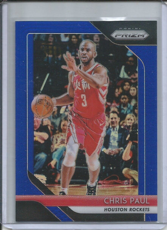 CHRIS PAUL 2018-19 PANINI PRIZM BLUE #D 150/199 ROCKETS