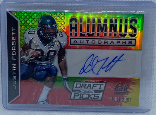 JUSTIN FORSETT 2015 PANINI COLLEGIATE DRAFT PICKS TIE DYE PRIZM AUTO #D 11/20