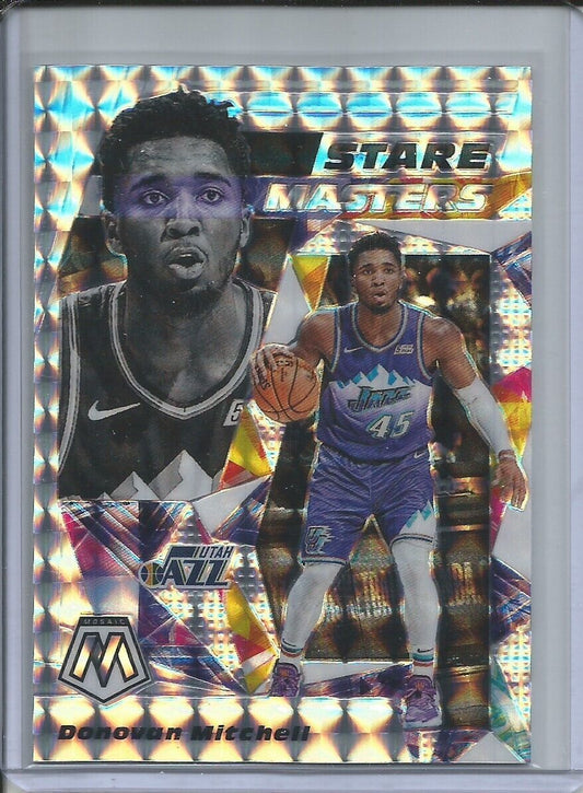 DONOVAN MITCHELL 2019-20 PANINI MOSAIC STARE MASTERS SILVER WAVE PRIZM #2