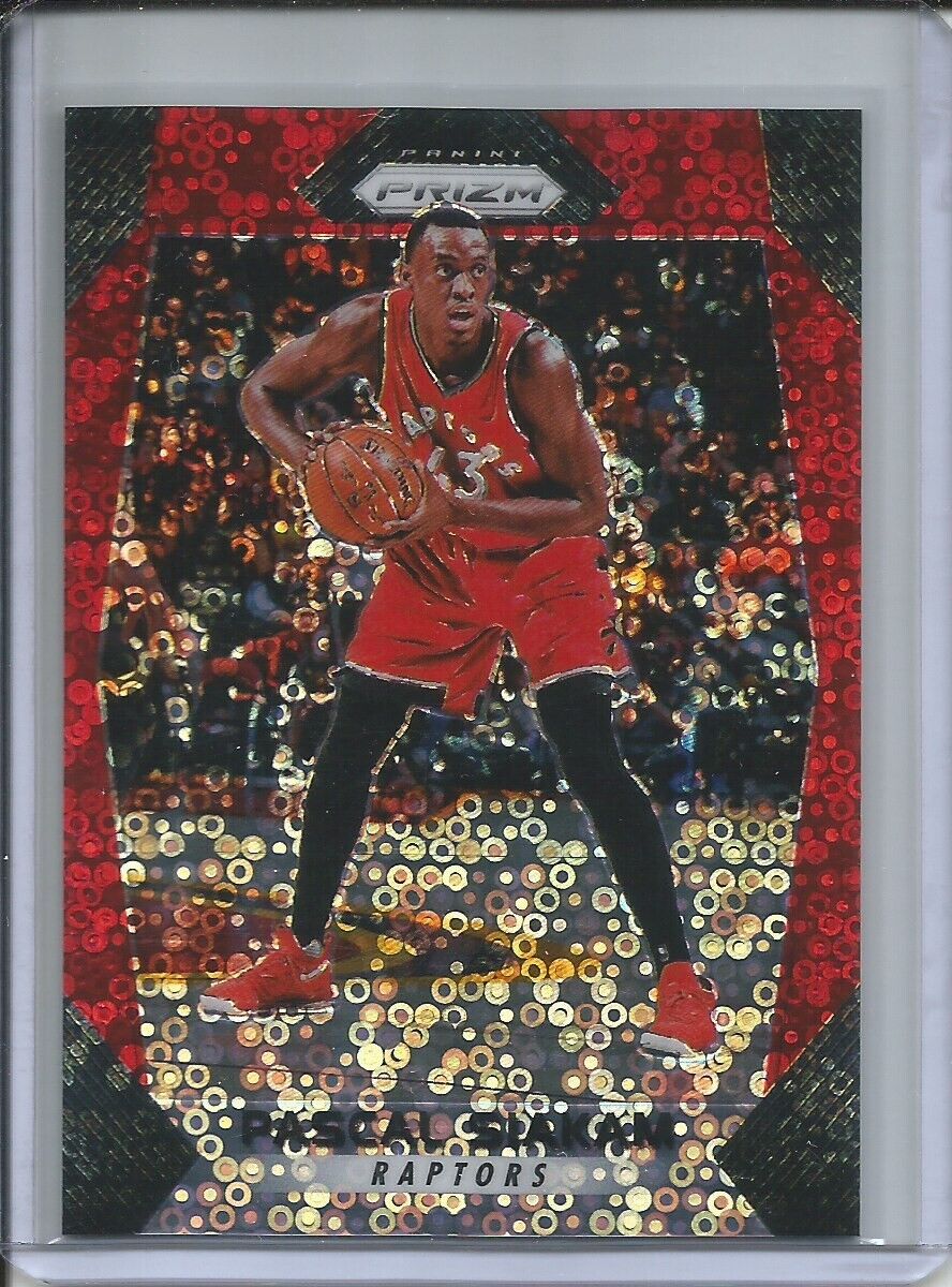 PASCAL SIAKAM 2017-18 PANINI PRIZM FAST BREAK RED PRIZM #D 72/125 RAPTORS #34