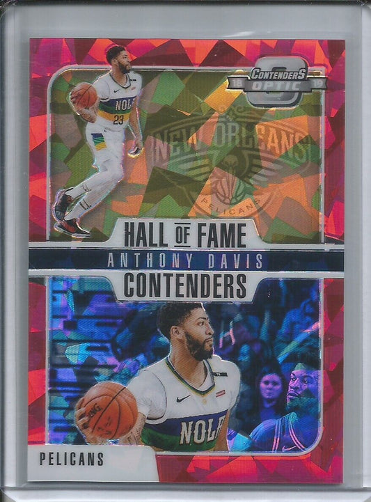 ANTHONY DAVIS 2018-19 CONTENDERS OPTIC HALL OF FAME CONTENDERS RED CRACKED ICE