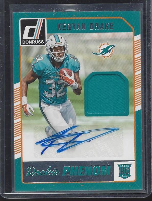 KENYAN DRAKE 2016 DONRUSS ROOKIE PHENOM JERSEY AUTO RC #5