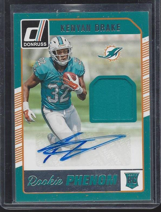 KENYAN DRAKE 2016 DONRUSS ROOKIE PHENOM JERSEY AUTO RC #5