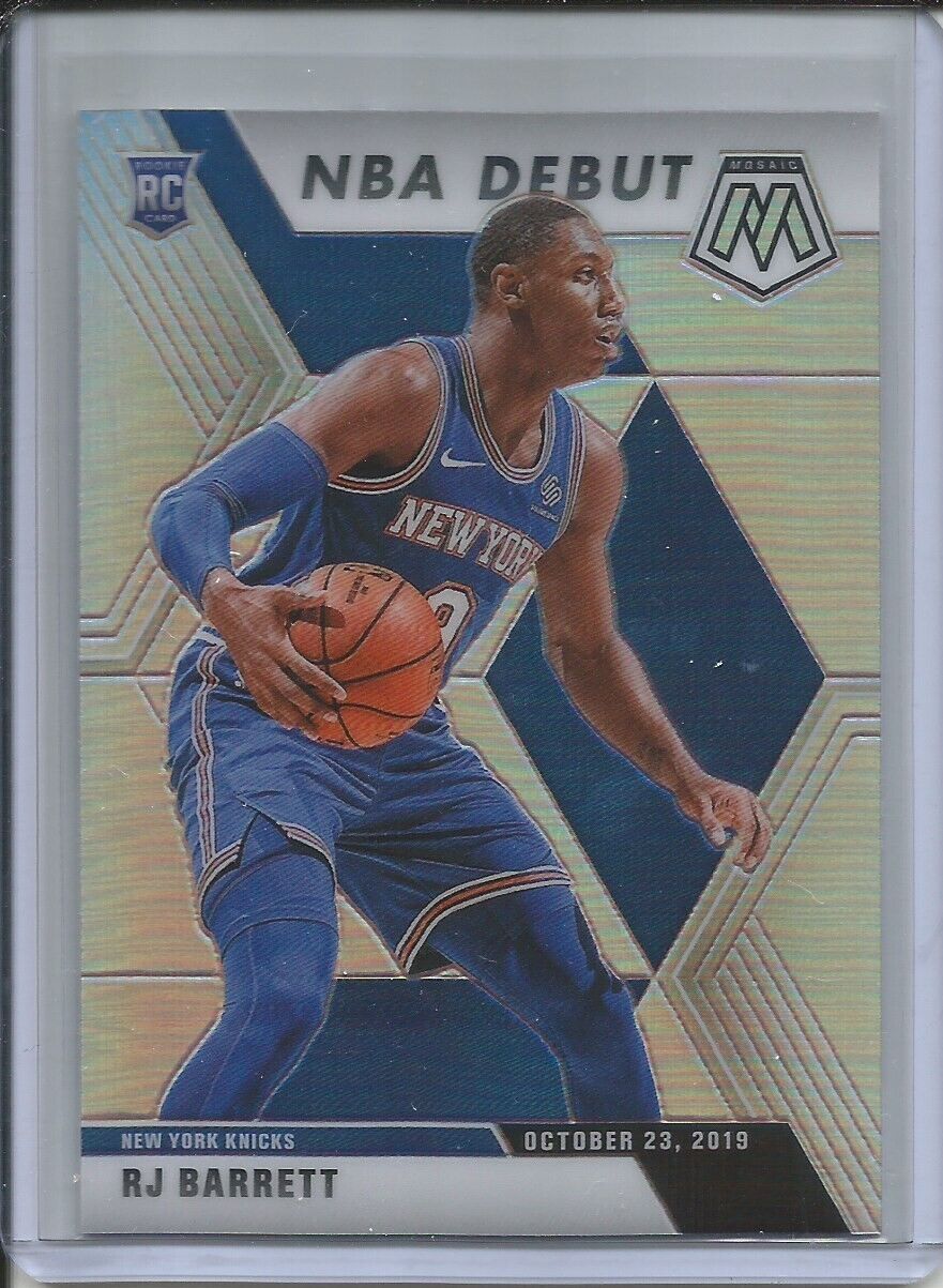 RJ BARRETT 2019-20 PANINI MOSAIC NBA DEBUT SILVER PRIZM ROOKIE RC KNICKS #270