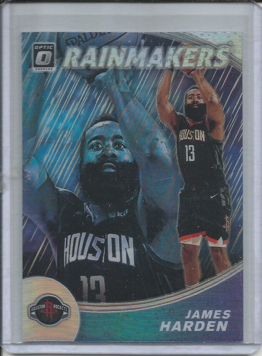 JAMES HARDEN 2019-20 DONRUSS OPTIC RAINMAKERS SILVER HOLO PRIZM #18