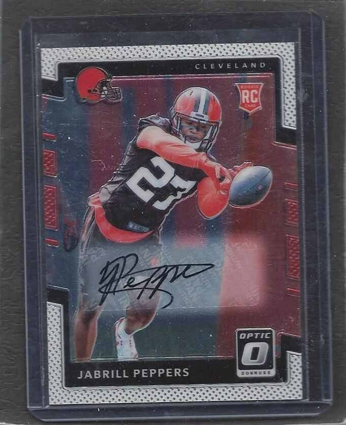 JABRILL PEPPERS 2017 DONRUSS OPTIC ROOKIE AUTO RC #140