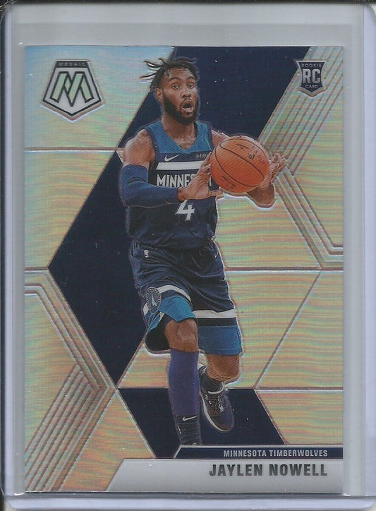 JAYLEN NOWELL 2019-20 PANINI MOSAIC SILVER PRIZM ROOKIE RC TIMBERWOLVES #212