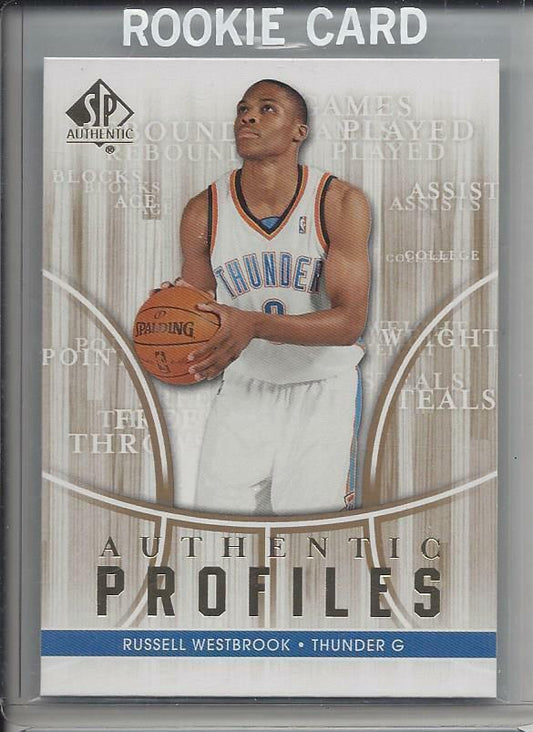 RUSSELL WESTBROOK 2008-09 SP AUTHENTIC PROFILES ROOKIE RC #49