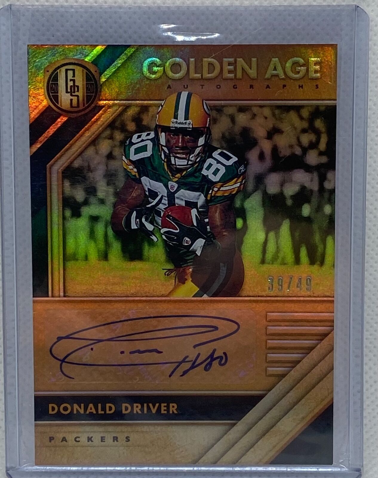 DONALD DRIVER 2020 PANINI GOLD STANDARD GOLDEN AGE PACKERS AUTO #D 39/49