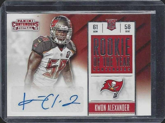 KWON ALEXANDER 2015 CONTENDERS ROOKIE OF THE YEAR ROY AUTO RC
