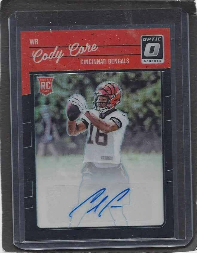 CODY CORE 2016 DONRUSS OPTIC ON CARD ROOKIE BLACK HOLO AUTO RC #D 13/25