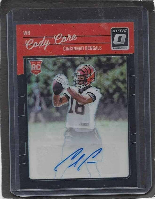 CODY CORE 2016 DONRUSS OPTIC ON CARD ROOKIE BLACK HOLO AUTO RC #D 13/25