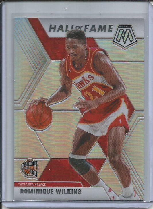 DOMINIQUE WILKINS 2019-20 PANINI MOSAIC HALL OF FAME SILVER PRIZM HAWKS #294