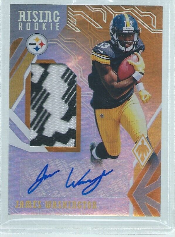 JAMES WASHINGTON 2018 PHOENIX RISING ROOKIE 2-COLOR PATCH AUTO RC #D 30/99
