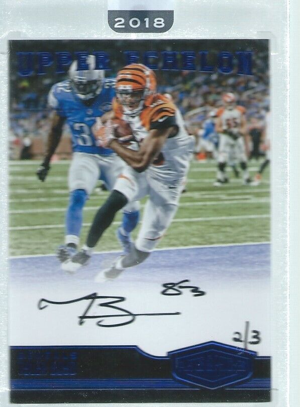 TYLER BOYD 2016 PANINI HONORS PLATES PATCHES UPPER ECHELON ON CARD AUTO BLUE /3