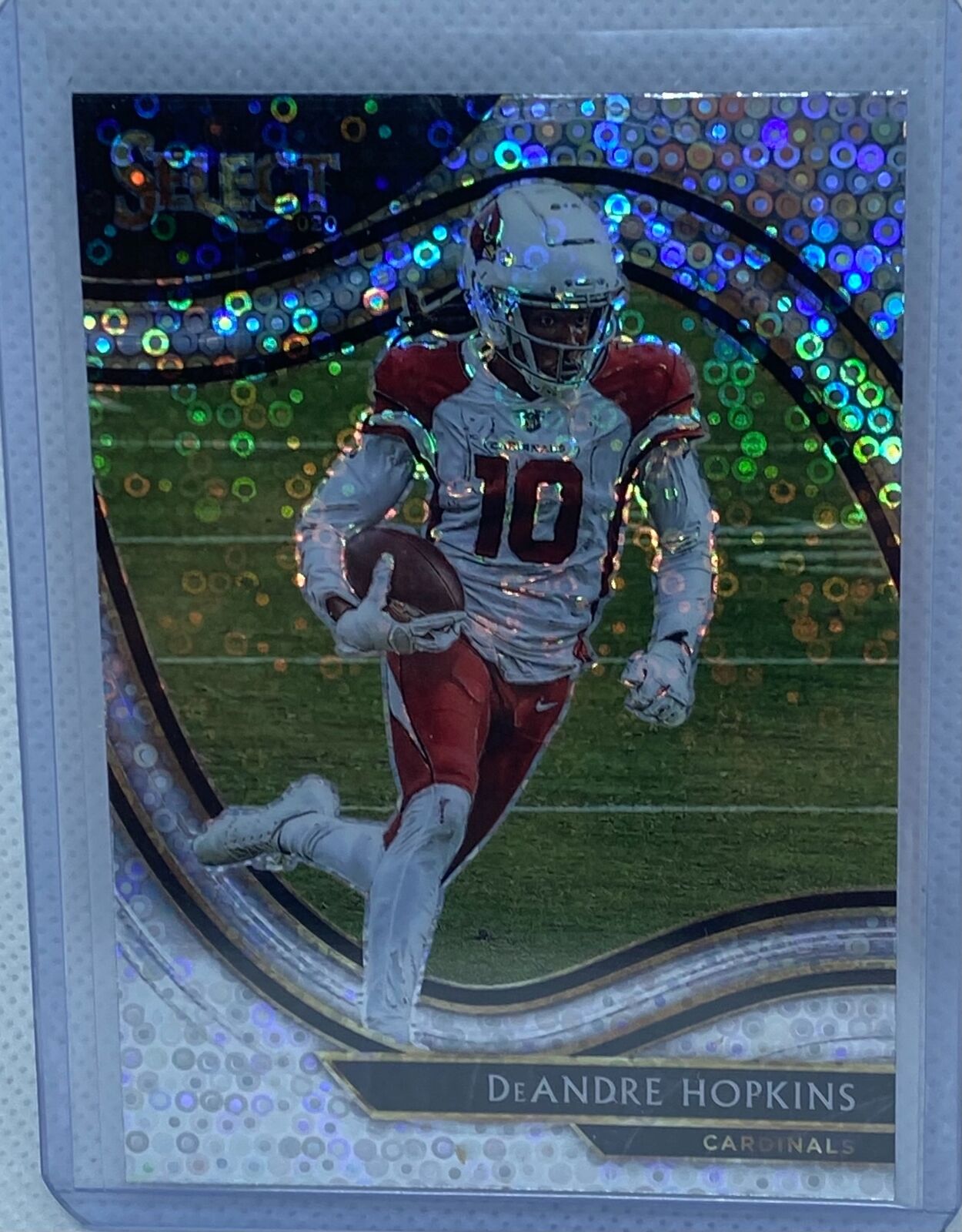 DEANDRE HOPKINS 2020 PANINI SELECT FIELD LEVEL SILVER DISCO PRIZM #323