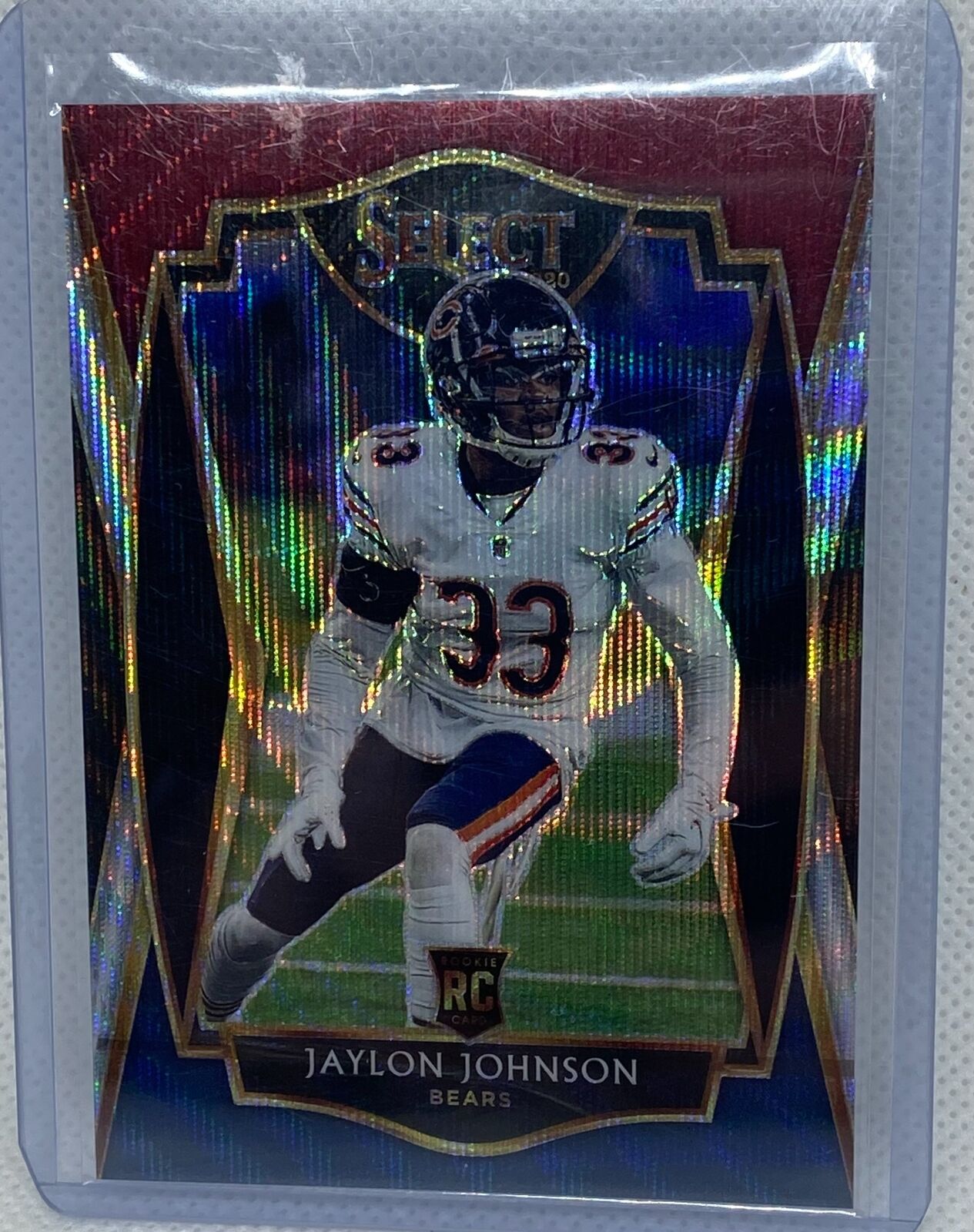 JAYLON JOHNSON 2020 PANINI SELECT PREMIER TRI-COLOR PRIZM RC #D 109/199