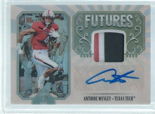 ANTOINE WESLEY 2019 PANINI LEGACY FUTURES AUTO 3 COLOR PATCH RC #FP-AW