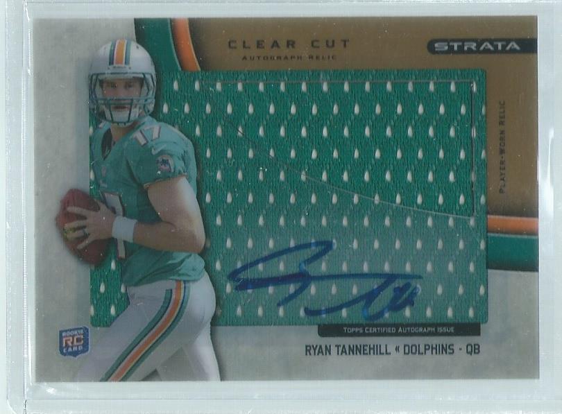 RYAN TANNEHILL 2012 TOPPS STRATA CLEAR CUT BRONZE JERSEY ON CARD AUTO RC #D /99