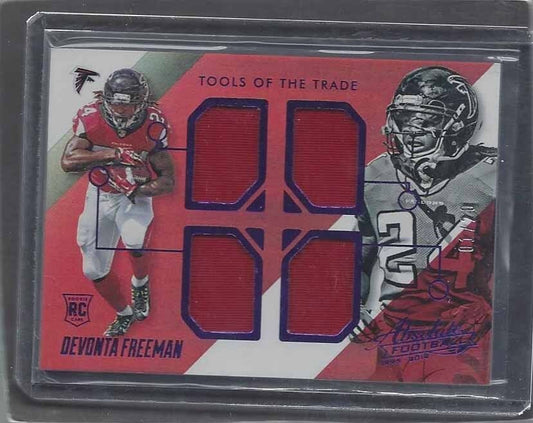 DEVONTA FREEMAN 2014 ABSOLUTE TOOLS OF THE TRADE SPECTRUM QUAD JERSEY RC #D 1/20