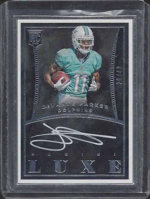 DEVANTE PARKER 2015 PANINI LUXE SILVER FRAME ON CARD ROOKIE AUTO RC #D /49