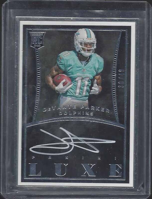 DEVANTE PARKER 2015 PANINI LUXE SILVER FRAME ON CARD ROOKIE AUTO RC #D /49