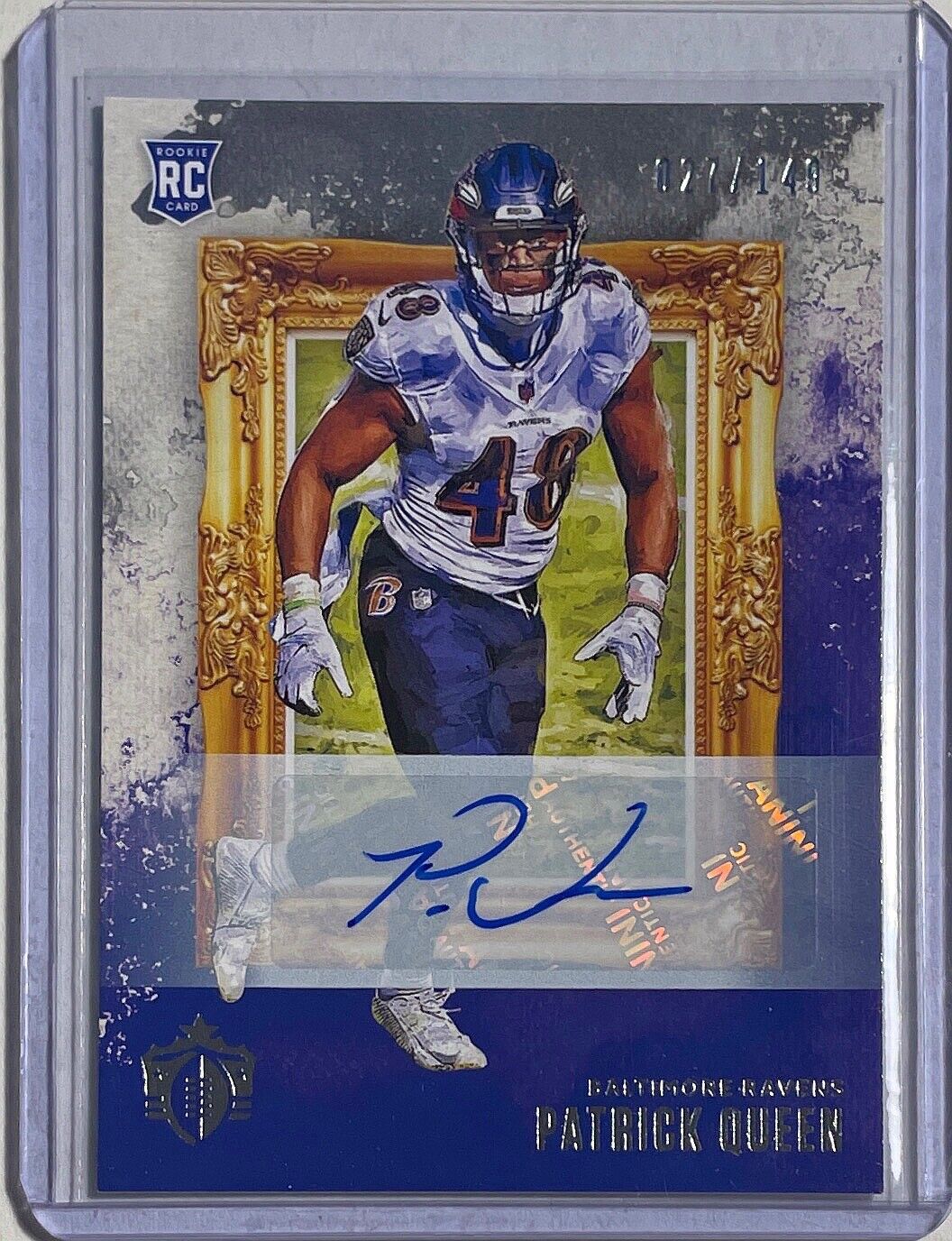 PATRICK QUEEN 2020 PANINI CHRONICLES GRIDIRON KINGS AUTO ROOKIE RC #D 027/149