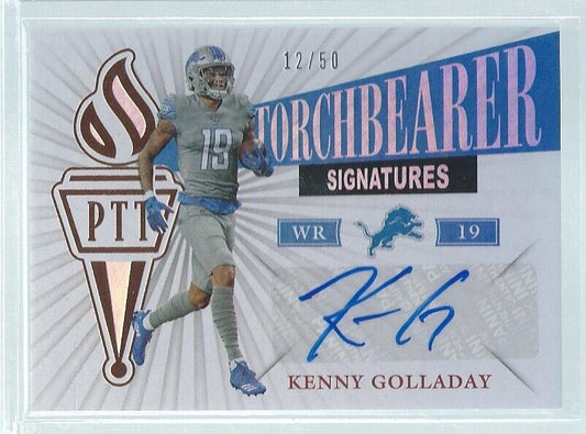 KENNY GOLLADAY 2019 PANINI PASSING THE TORCH TORCHBEARER AUTO SILVER #D 12/50