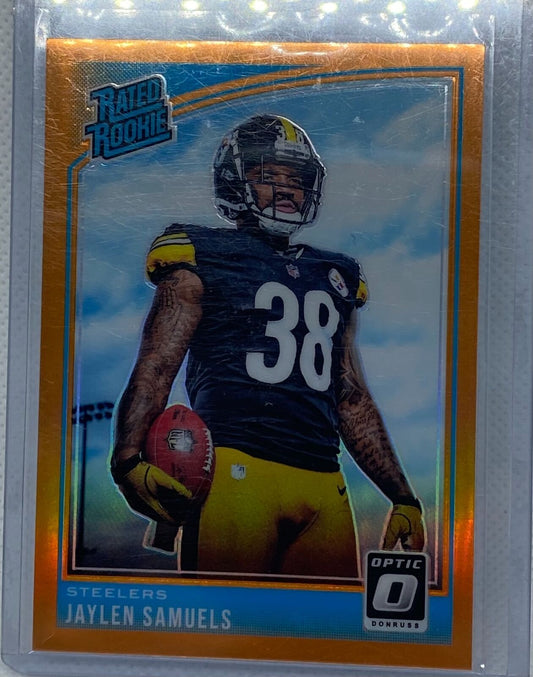 JAYLEN SAMUELS 2018 PANINI DONRUSS OPTIC RATED ROOKIE ORANGE PRIZM RC #D 59/199