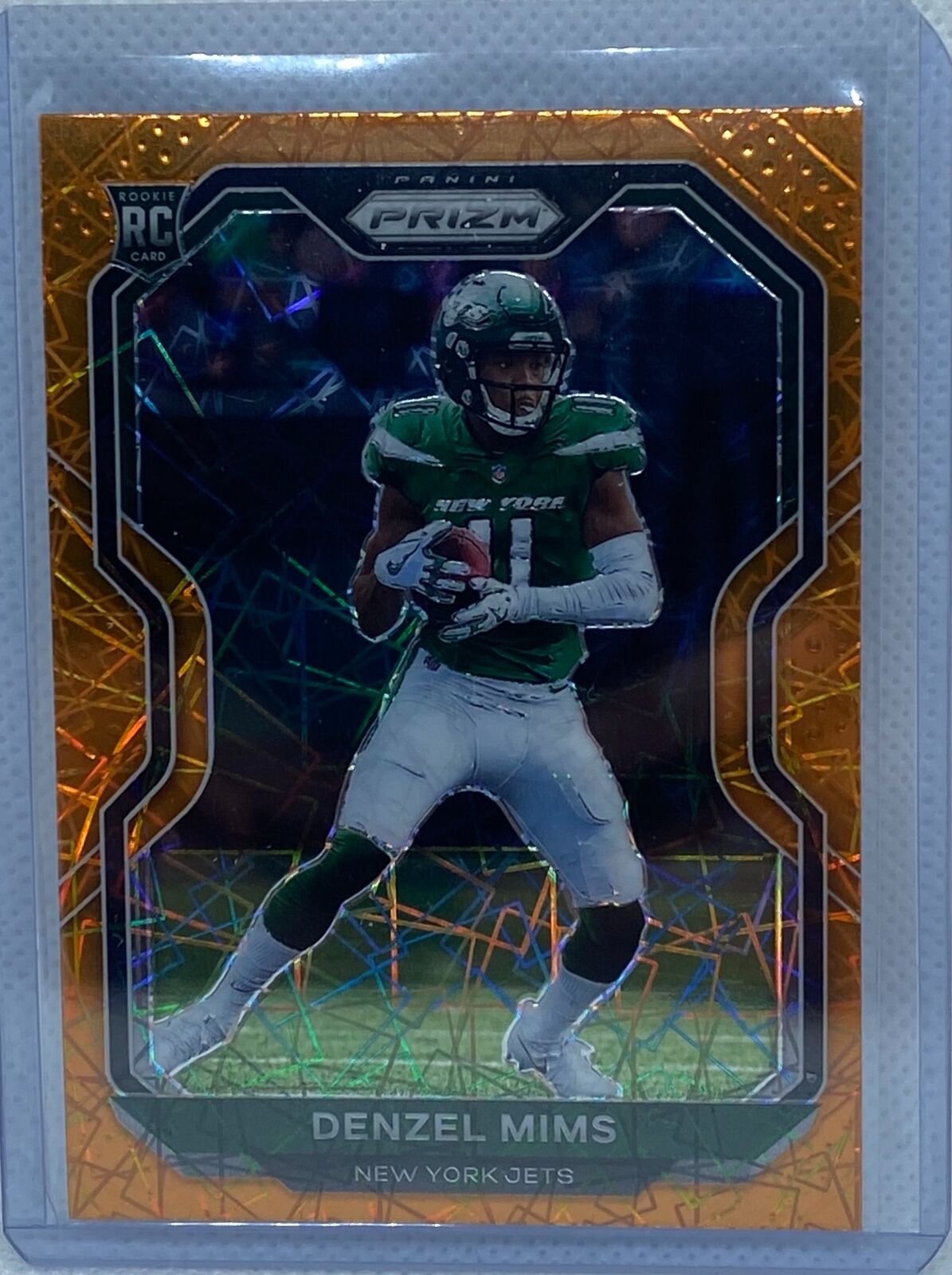 DENZEL MIMS 2020 PANINI PRIZM ORANGE LAZER PRIZM SP RC #355