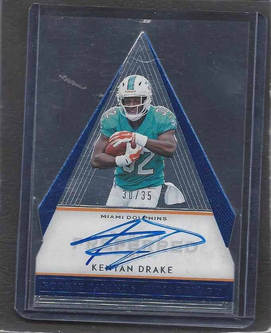 KENYAN DRAKE 2016 PANINI PREFERRED CROWN CHOICE AWARD BLUE AUTO RC #D 30/35
