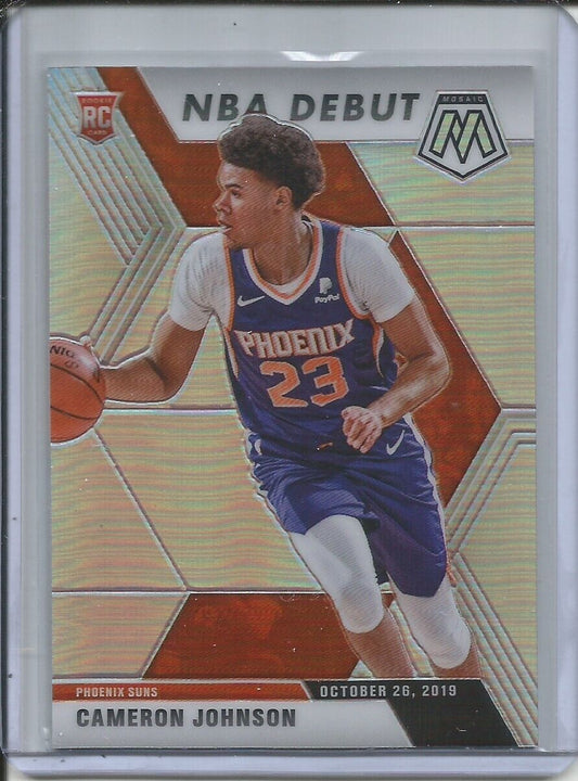 CAMERON JOHNSON 2019-20 PANINI MOSAIC NBA DEBUT SILVER PRIZM ROOKIE RC SUNS #265