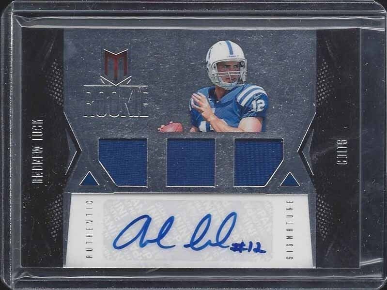 ANDREW LUCK 2012 PANINI MOMENTUM ROOKIE PREMIERE COLTS JERSEY AUTO RC #D 50/399