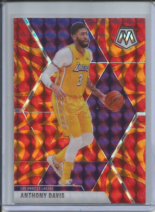 ANTHONY DAVIS 2019-20 PANINI MOSAIC REACTIVE ORANGE PRIZM LAKERS #18