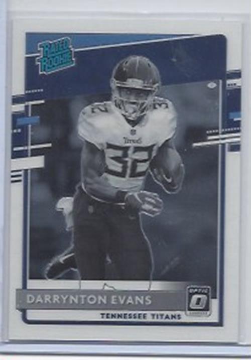 DARRYNTON EVANS 2020 PANINI DONRUSS OPTIC SP NEGATIVE PHOTO VARIATION SP RC #333