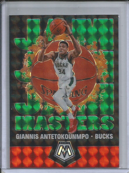 GIANNIS ANTETOKOUNMPO 2019-20 PANINI MOSAIC JAM MASTERS GREEN PRIZM #19
