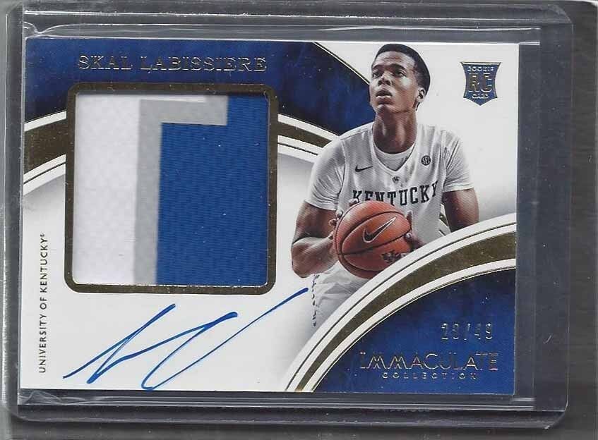SKAL LABISSIERE 2016 IMMACULATE RPA JUMBO 3 COLOR KENTUCKY PATCH AUTO RC #D /49