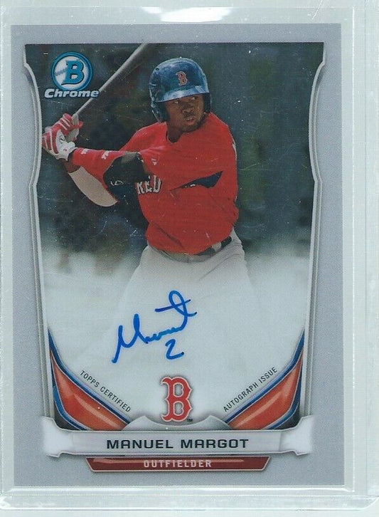 MANUEL MARGOT 2014 TOPPS BOWMAN CHROME ON CARD AUTO PROSPECT