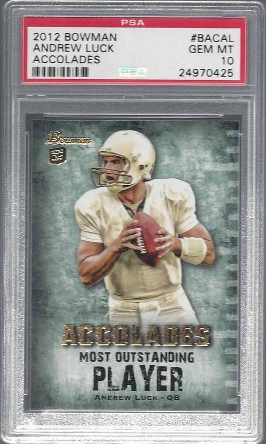 ANDREW LUCK 2012 BOWMAN ACCOLADES COLTS ROOKIE RC PSA 10 GEM MINT POP 6