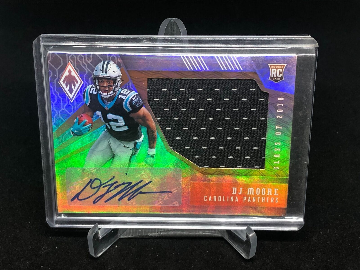 DJ MOORE 2018 PANINI PHOENIX ORANGE JERSEY AUTO RC #D 45/99