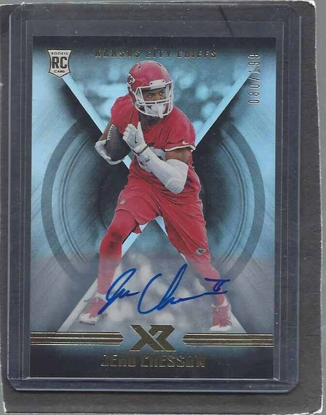 1/1 JEHU CHESSON 2017 PANINI XR ROOKIE AUTO RC #D 80/199 HIS JERSEY NUMBER #80 !