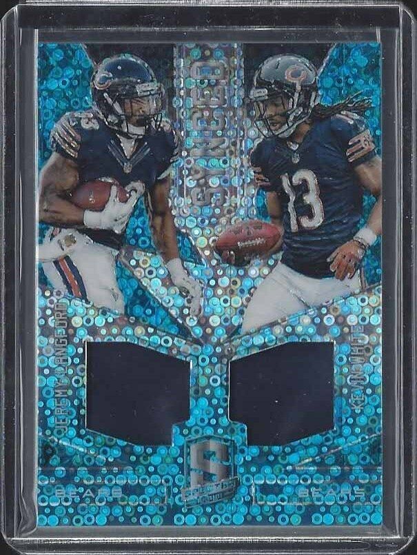 1/1 JEREMY LANGFORD KEVIN WHITE 2016 SPECTRA SYNCED NEON BLUE JERSEY #D 33/99
