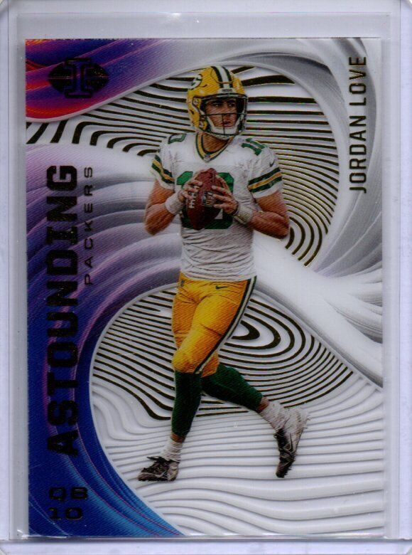 JORDAN LOVE 2020 PANINI ILLUSIONS ASTOUNDING ROOKIE RC #A6