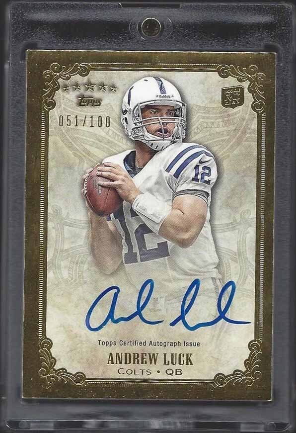 ANDREW LUCK 2012 TOPPS FIVE STAR GOLD COLTS ROOKIE ON CARD AUTO RC #D /100