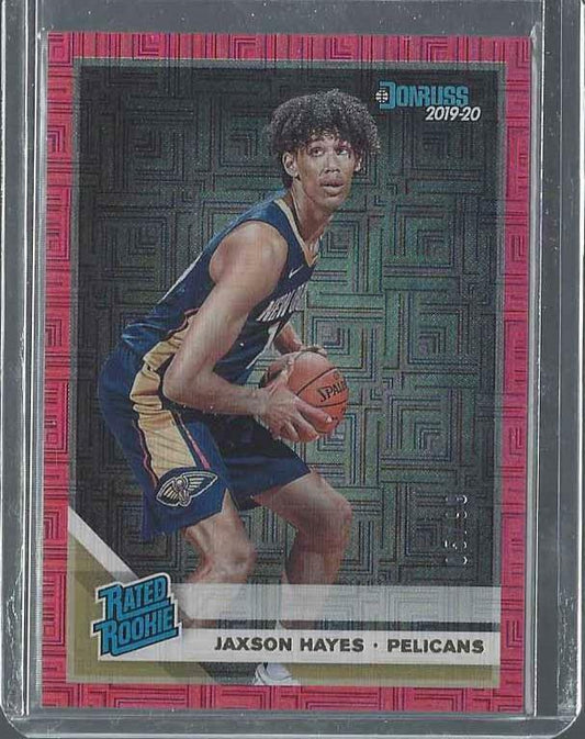JAXSON HAYES 2019-20 DONRUSS INFINITE PRESS PROOF RED RATED ROOKIE RC #D 5/99