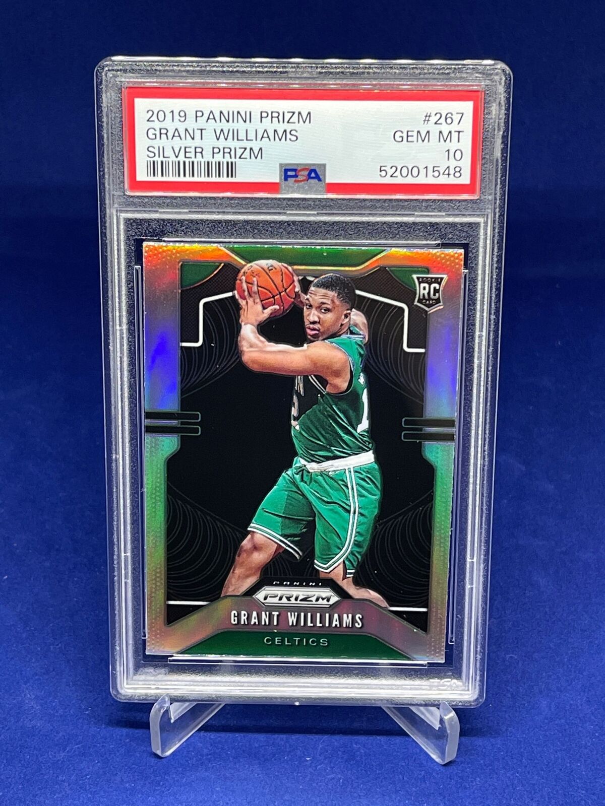 GRANT WILLIAMS 2019-20 PANINI PRIZM SILVER PRIZMS ROOKIE RC #267 PSA 10 GEM MINT