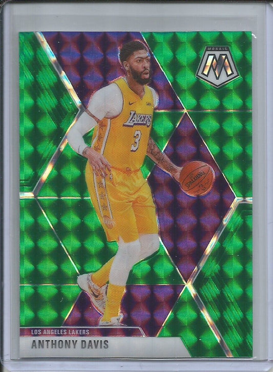 ANTHONY DAVIS 2019-20 PANINI MOSAIC GREEN PRIZM LAKERS #18