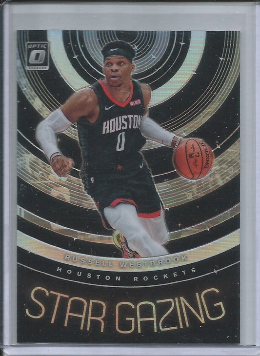 RUSSELL WESTBROOK 2019-20 DONRUSS OPTIC STAR GAZING SILVER HOLO PRIZM #13