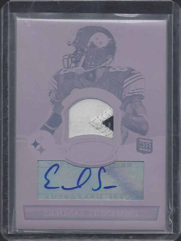 EMMANUEL SANDERS 2010 BOWMAN STERLING MAGENTA PRINTING PLATE PATCH AUTO RC 1/1